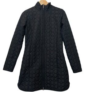Title Nine Quilted Parka Jacket Womens XS Black Outerwear Winter Minimalist Coat